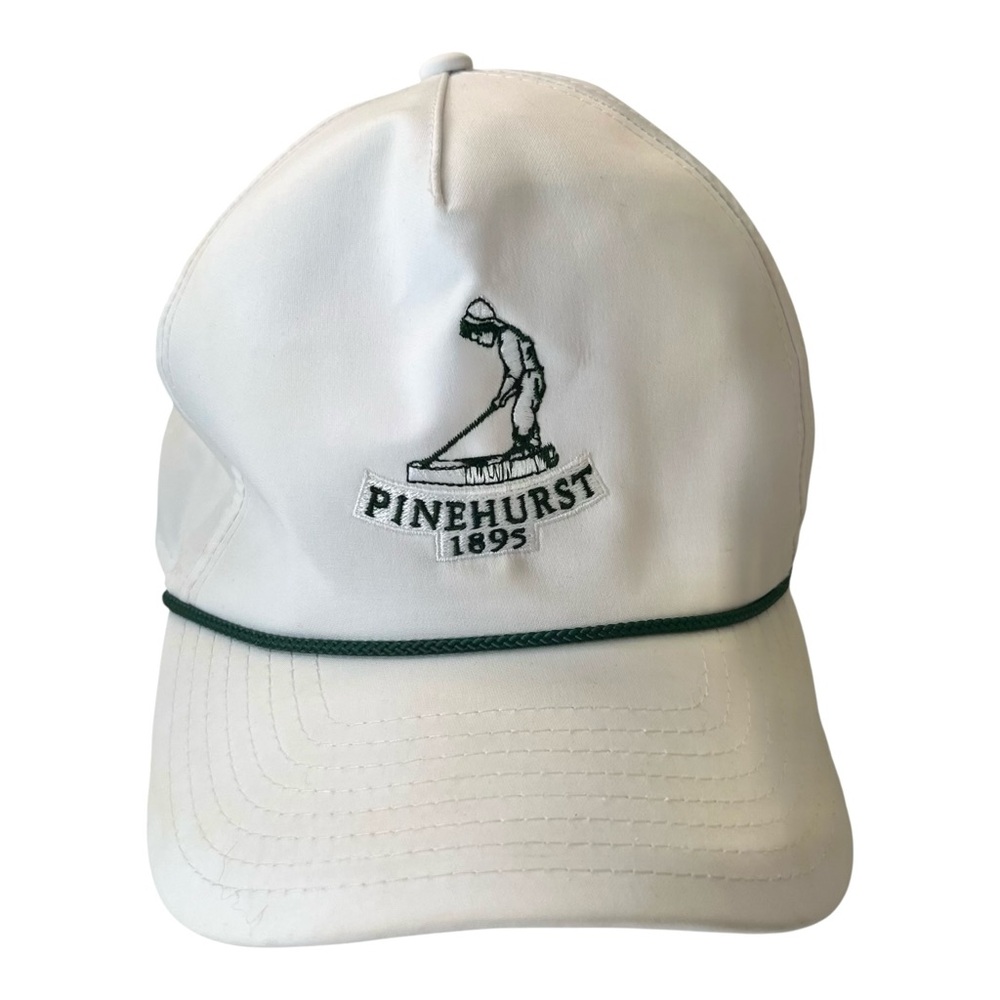 Pinehurst Imperial White Golf Cap Green Embroidery SnapBack Pinehurst back gift